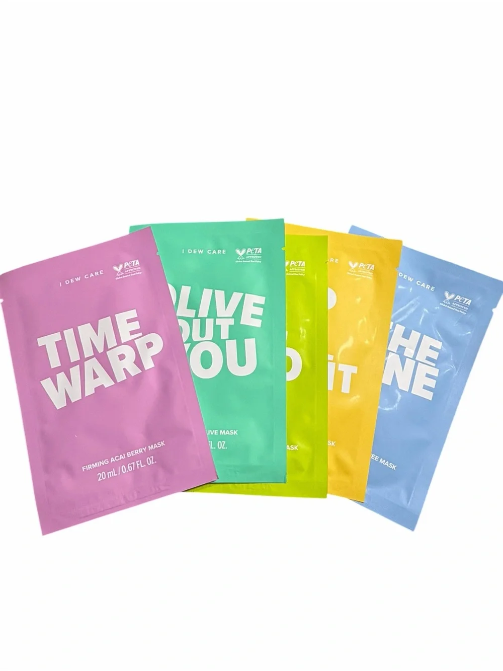 I Dew Care Let's Do This Sheet 5-Day Sheet Mask Set - Pink/Yellow